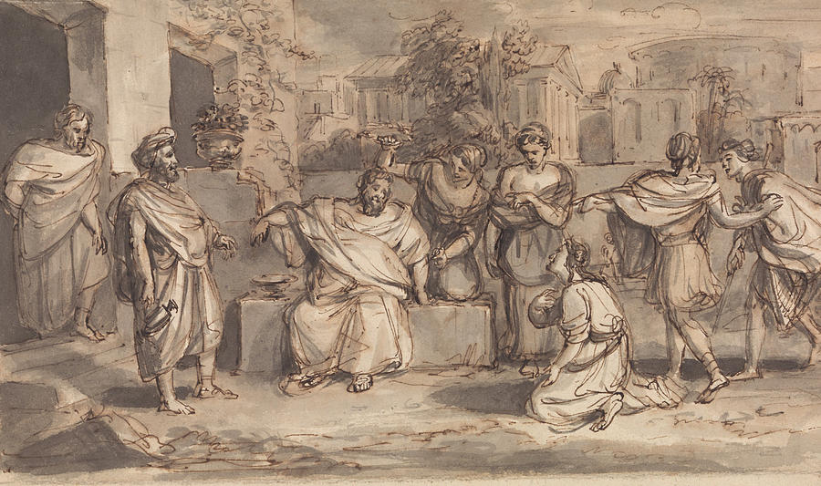 Sketch for Timon of Athens Drawing by Robert Smirke