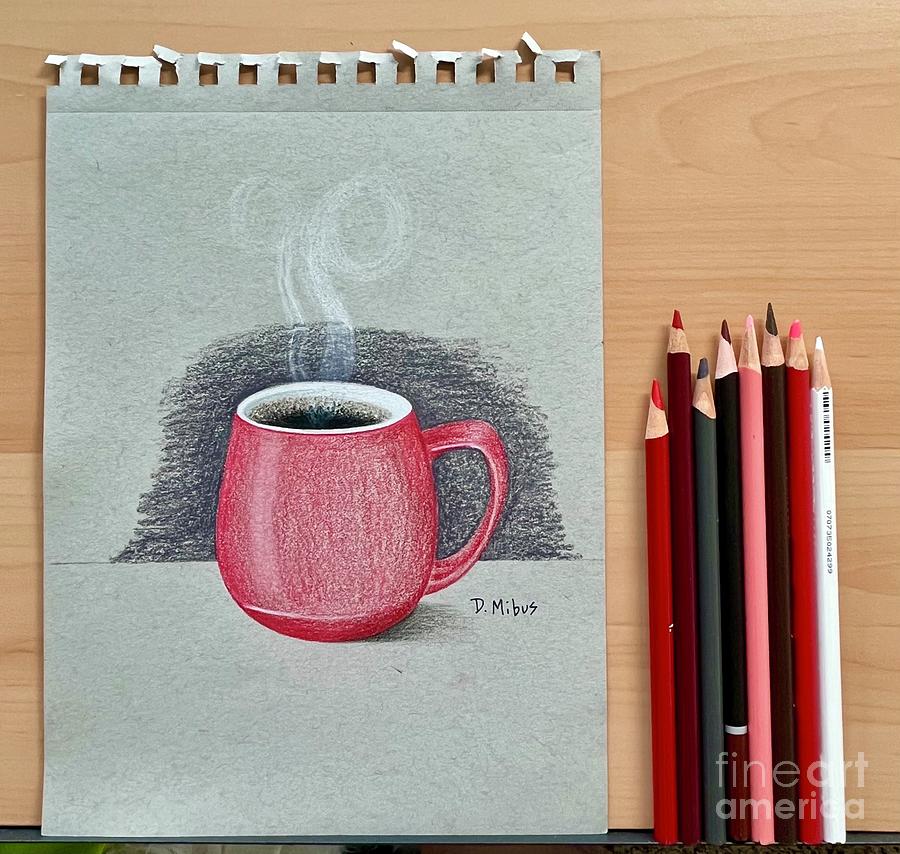 Sketch of Hot Mug Drawing by Donna Mibus