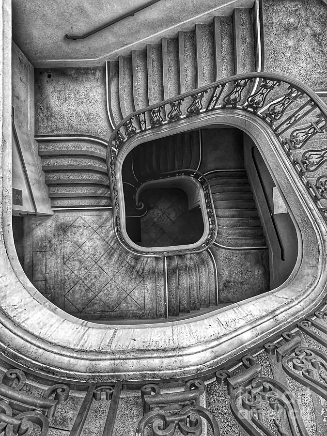 Sketchy Sprial Staircase Photograph by Melissa OGara