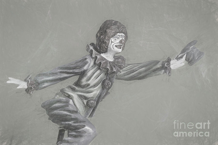 Sketchy the clown Drawing by Jorgo Photography