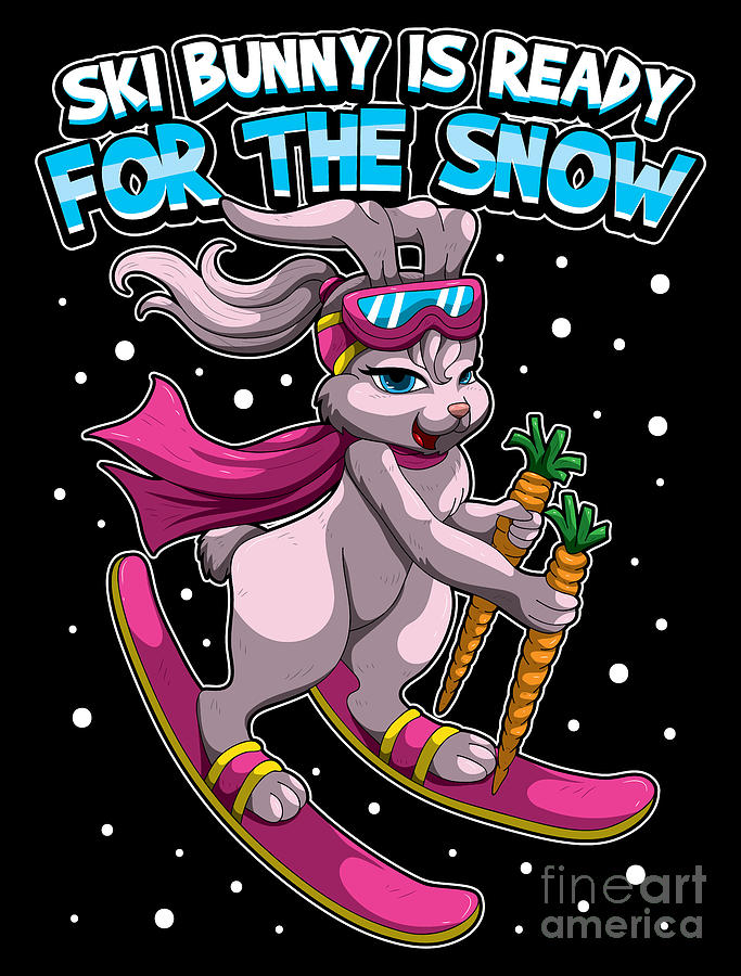 Ski Bunny Is Ready For The Snow Apres Ski Digital Art by Mister Tee ...