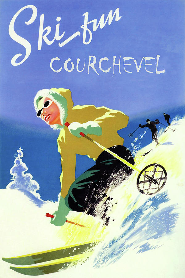 Ski Fun in Courchevel Digital Art by Long Shot