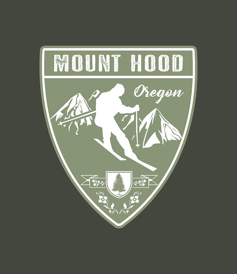 Ski Mount Hood Oregon Digital Art