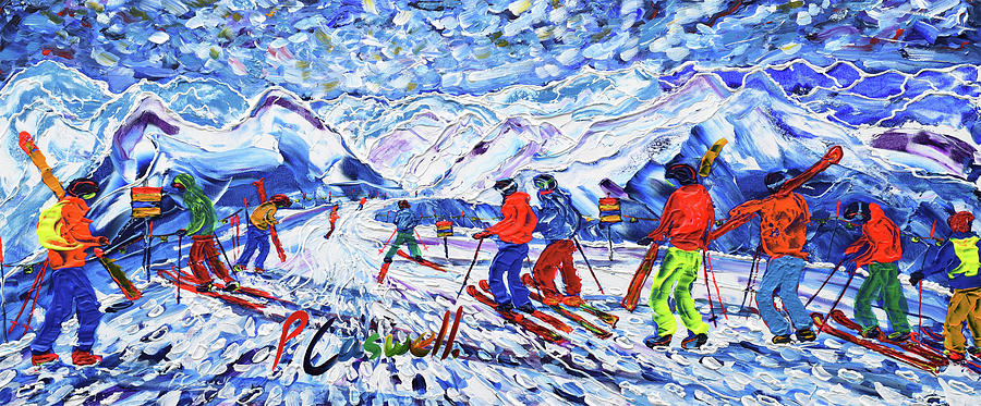 Ski Mug from Mt Fort Verbier Painting by Pete Caswell