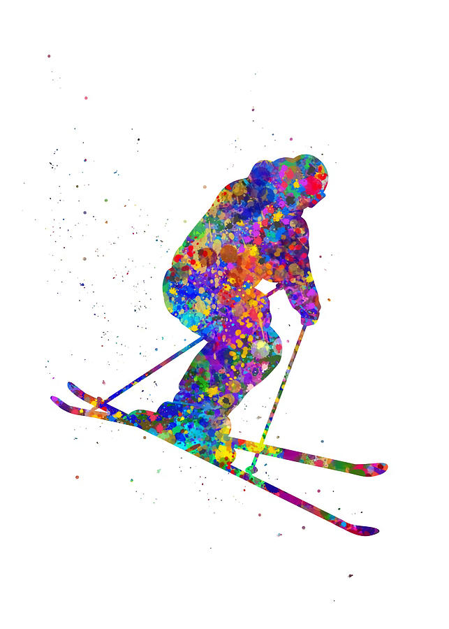 Ski player Poster Yahya Art Tapestry - Textile by Brooke Lyons - Pixels