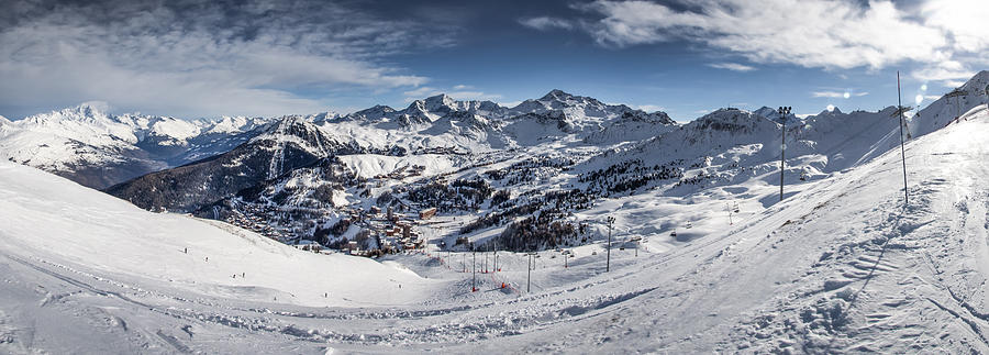 Ski Resort and Mountain Panorama Photograph by Kevin Gorton
