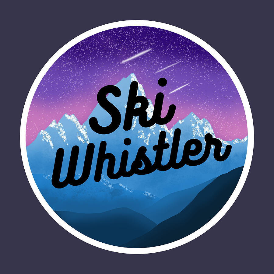 Ski Whistler British Columbia Canada Rocky Mountains Digital Art by Aaron Geraud