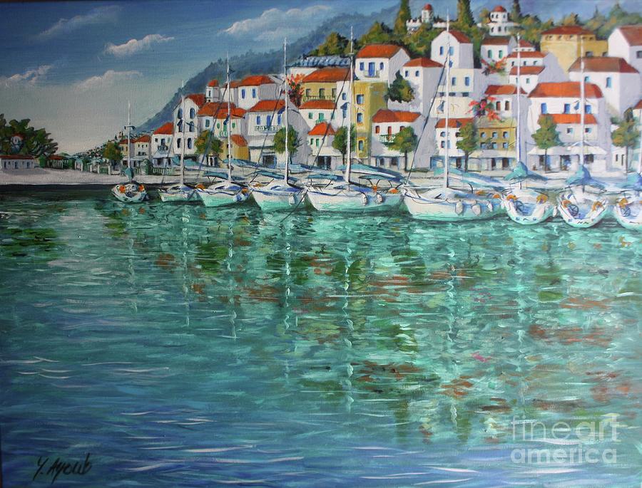 Skiathos Marina Painting