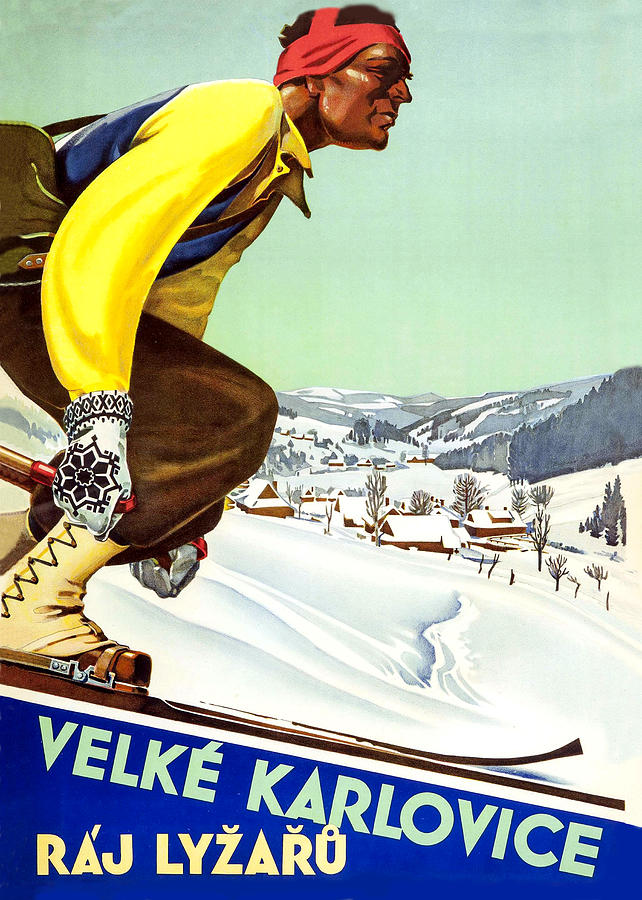 Skier at Velke Karlovice Digital Art by Long Shot