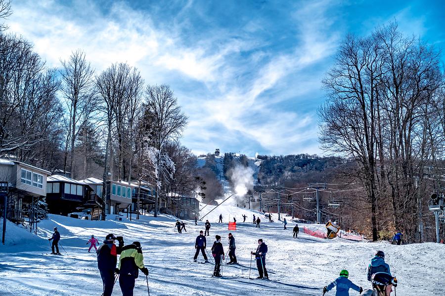 Skiing At The North Carolina Skiing Resort In February Photograph by Alex Grichenko