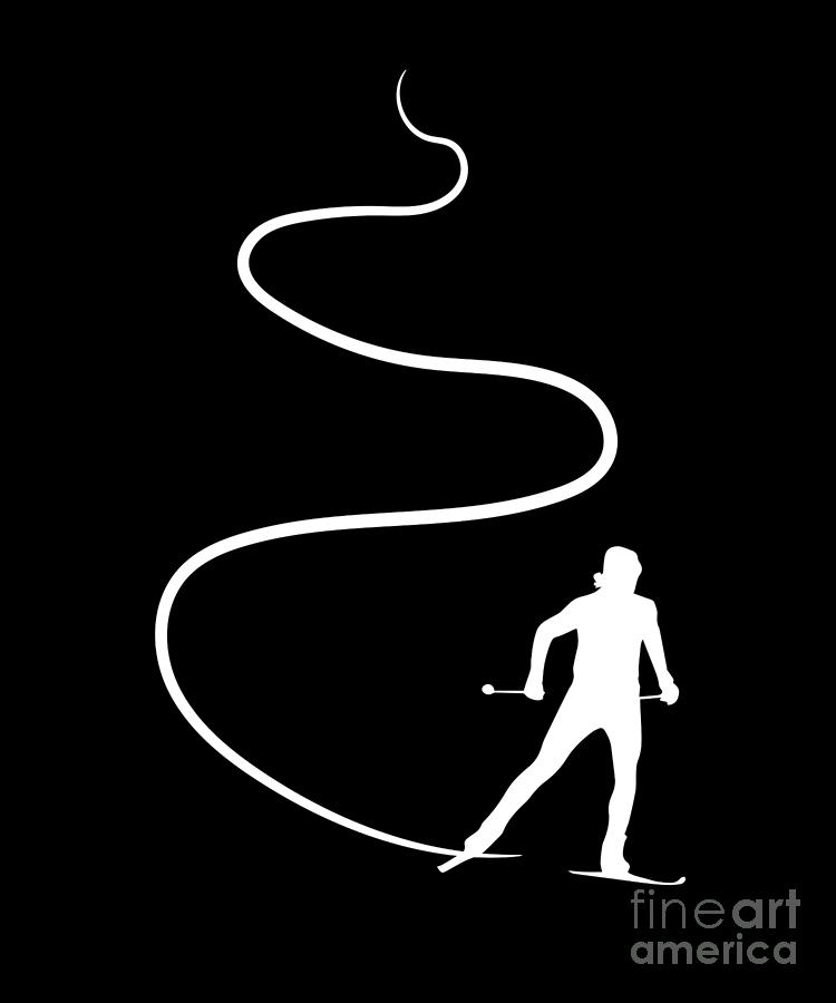 Skiing Line Ski Skiing School Skiing Teacher Love Skiing Digital Art By Eq Designs Fine Art