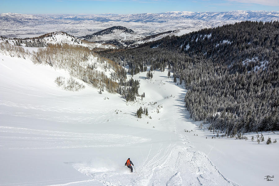 Skiing Park City Ridgeline - South Monitor Photograph by Brett Pelletier