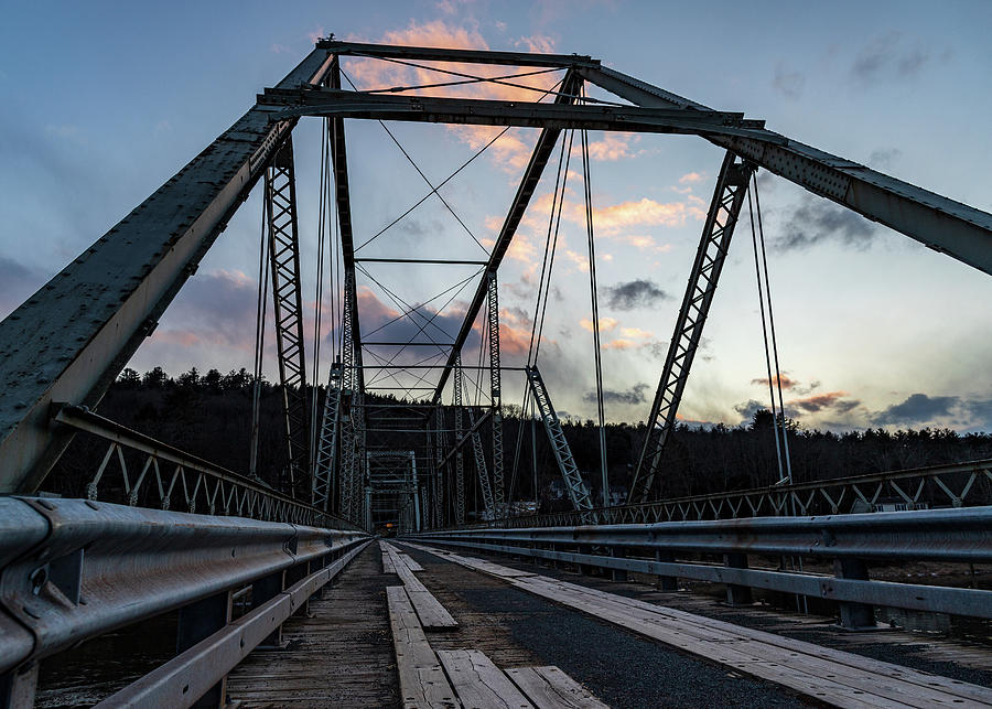 Skinners Falls Bridge at Sunset Photograph by Amelia Pearn