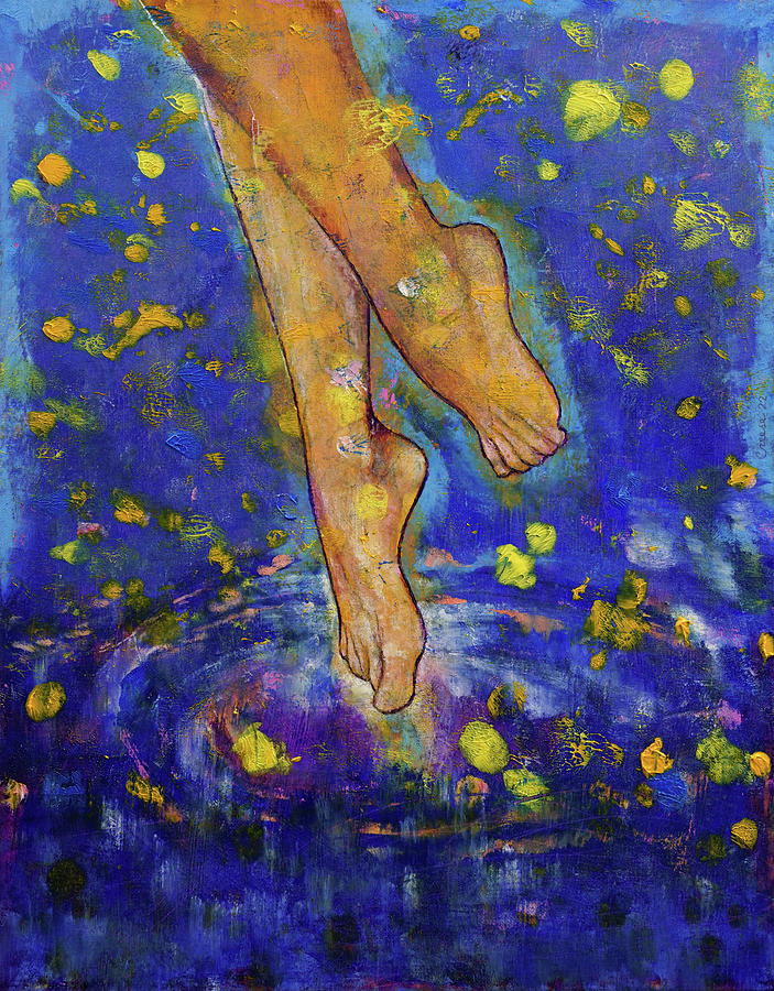 Skinny Dipping Painting by Michael Creese