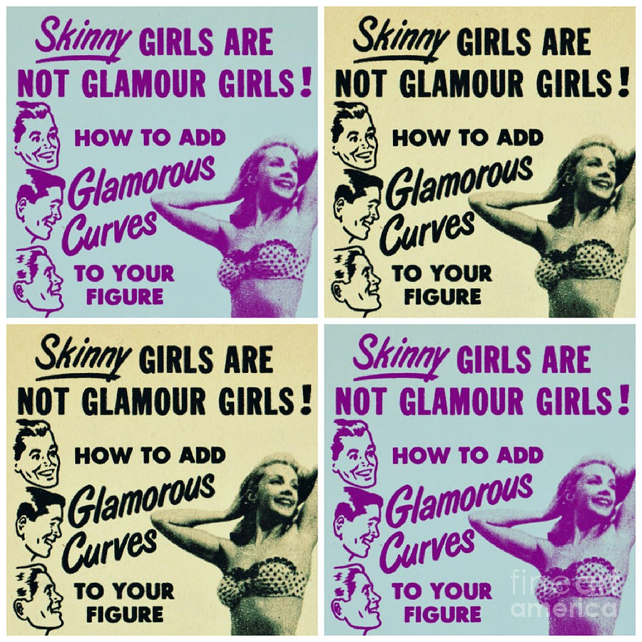 Skinny Girls R Not Glamour Girls Mixed Media by Sally Edelstein