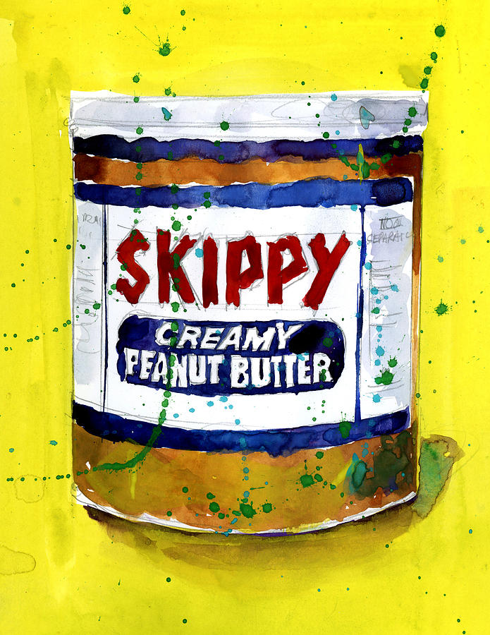 Snack Painting - Skippy Cream Peanut Butter by Dorrie Rifkin