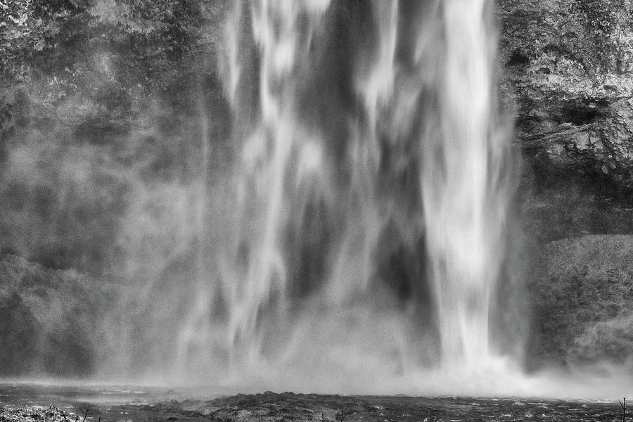 Skogafoss in Black and White Photograph by Mark Hunter