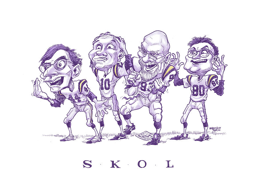 Skol Boys Drawing by Mike Scott