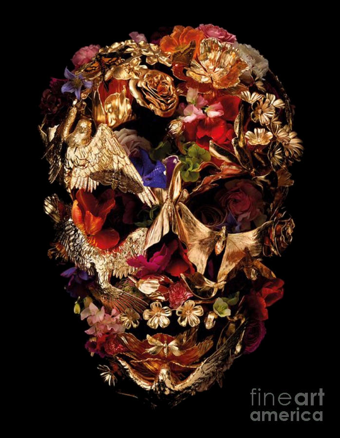 Skull alexander mcqueen Digital Art by 
