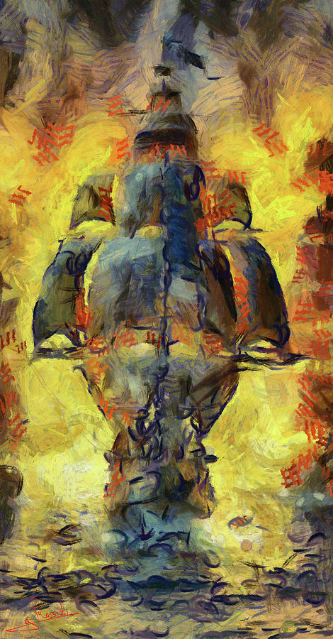 Skull And Bones Painting - Skull And Bones 2 by George Rossidis Skull And Bones Painting - Skull And Bones 2 by George Rossidis