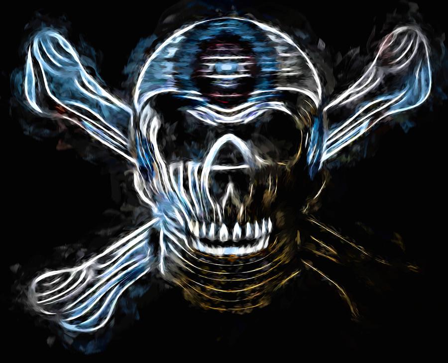 Skull And Crossbones The Third Eye Digital Art by Joan Stratton