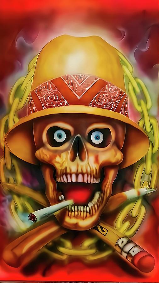 Skull Comic style 2016 Painting by Nico Wenzel - Fine Art America