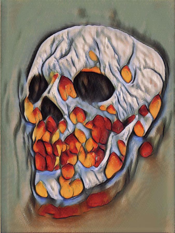 Halloween Digital Art - Skull Head 03 by Dnl Ox