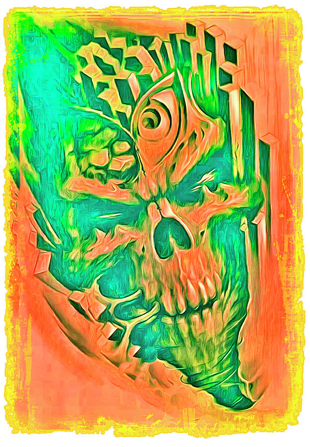 Skull Monster 8 Digital Art by John Shepherd - Pixels