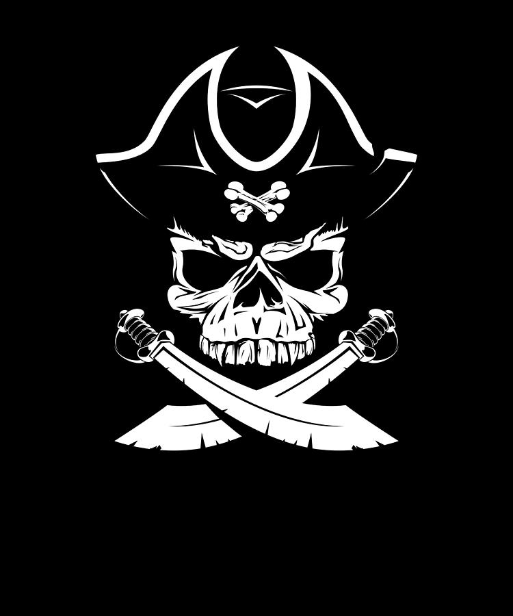 Skull Pirate Digital Art by Schnizzl Designs - Fine Art America