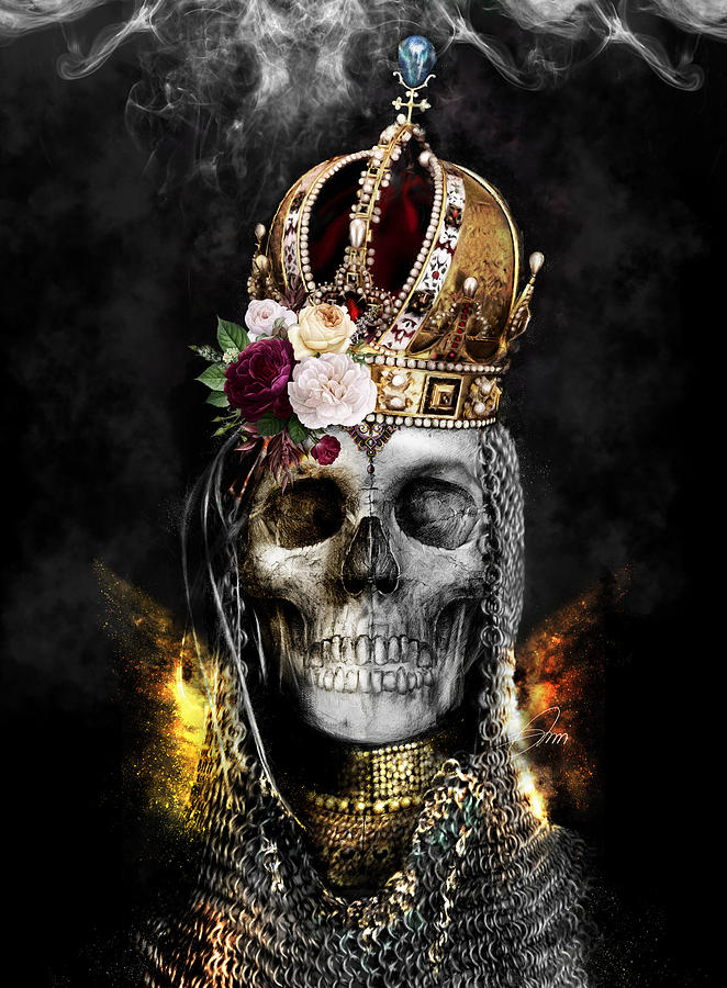 Skull Queen L070820 Digital Art by Xrista Stavrou