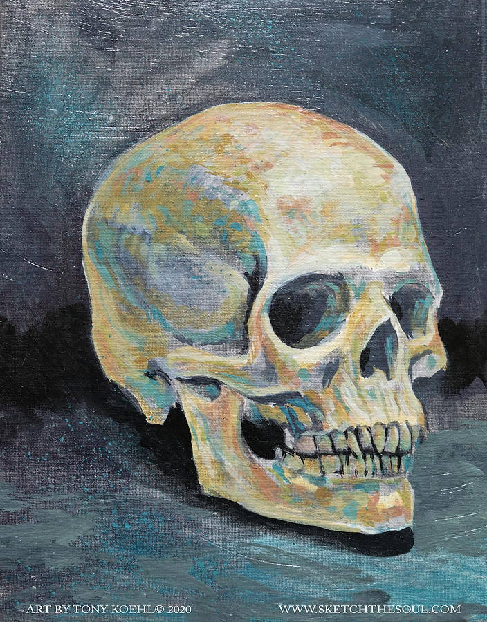 Skull Study 2020 Painting by Tony Koehl