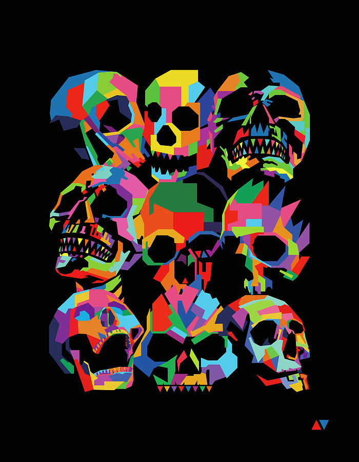 Skull Wpap Style 020 Digital Art