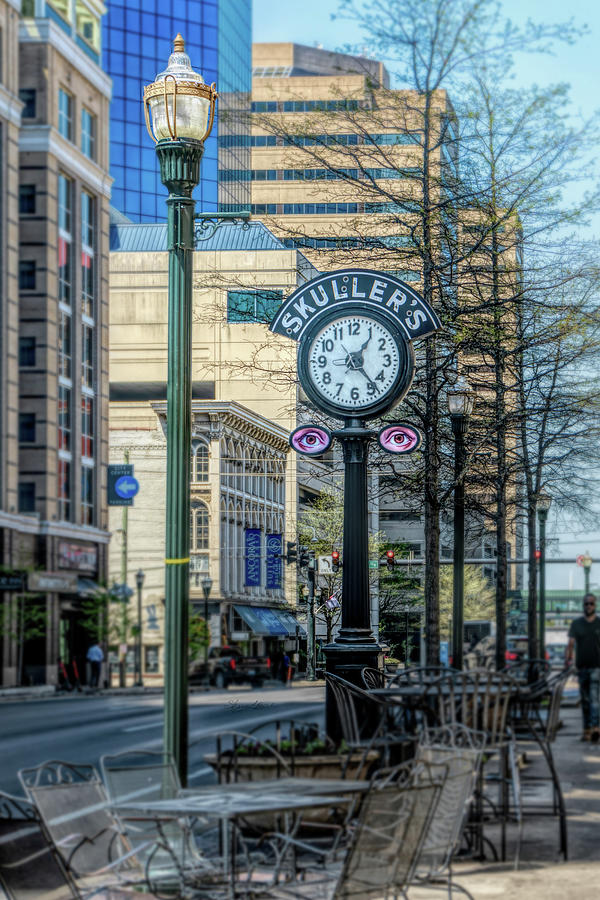 Skullers Street Clock Photograph by Sharon Popek