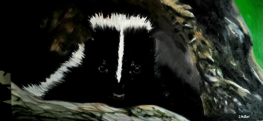Skunk Painting by Joyce Auteri