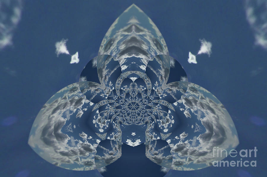 Sky and Clouds Kaleidoscope -2 Digital Art by Charles Robinson