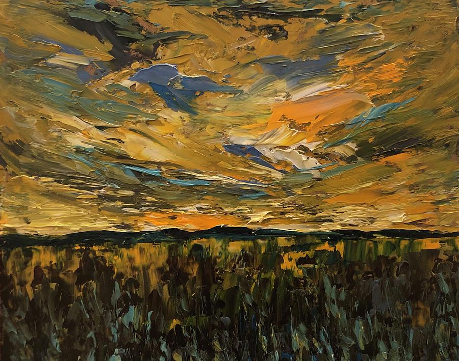 Sky and Field Avec Vigeur Painting by Desmond Raymond