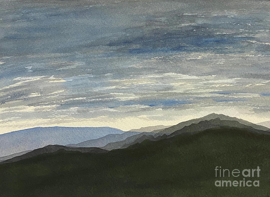 Sky and Mountains Painting by Lisa Neuman