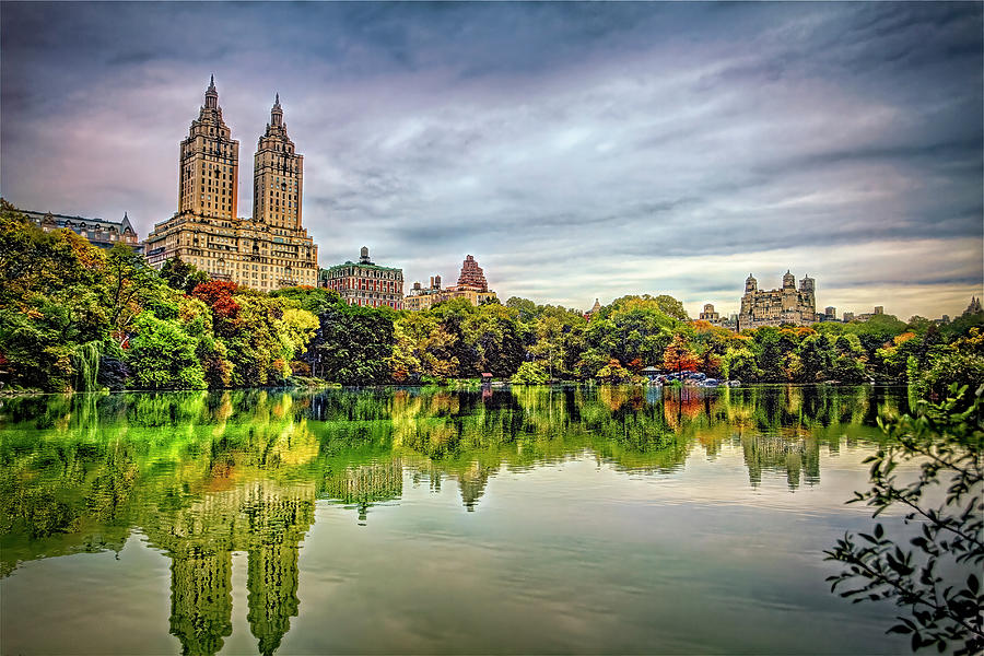 Sky And Reflections On Central Park Lake Photograph by Geraldine Scull ...