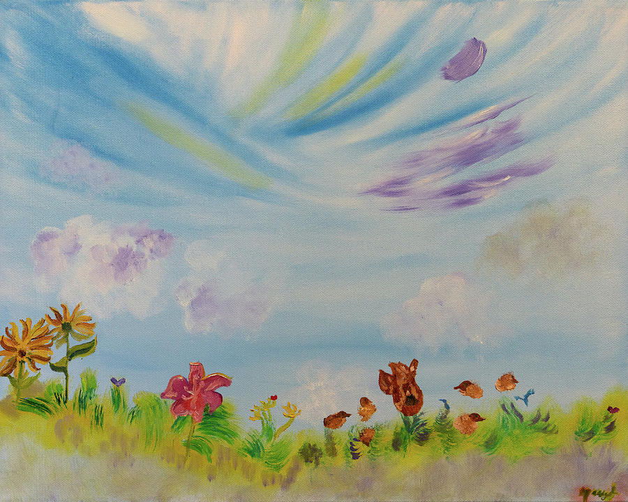 Flower Painting - Sky Awakening by Meryl Goudey