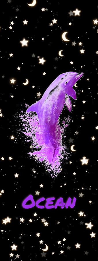 SkY Dolphin Night Digital Art by Auranatura Art