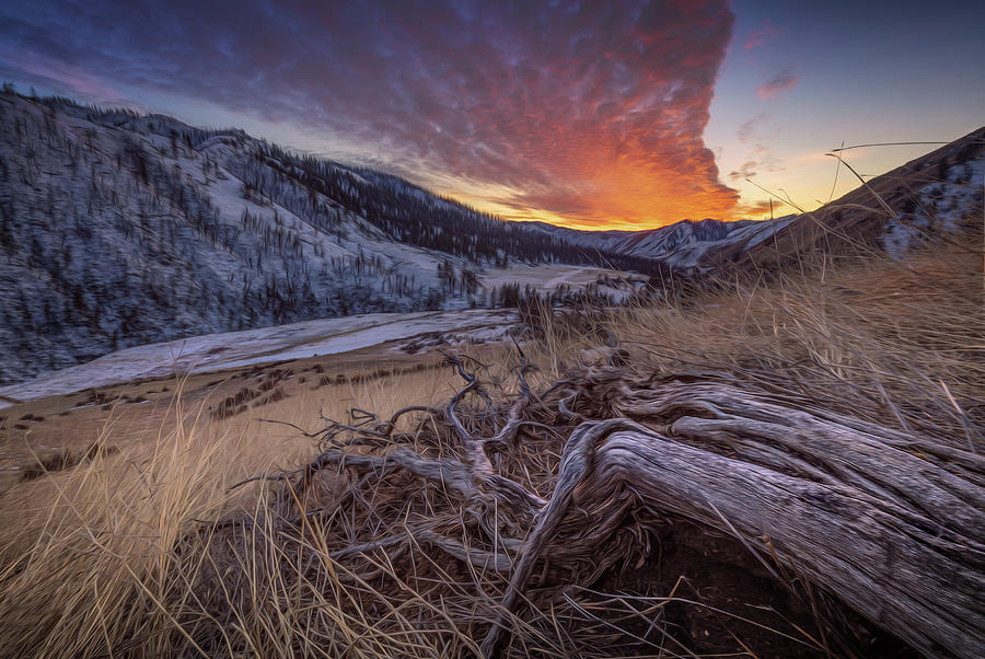 Sky Fire on the Payette Photograph by Lance Christiansen