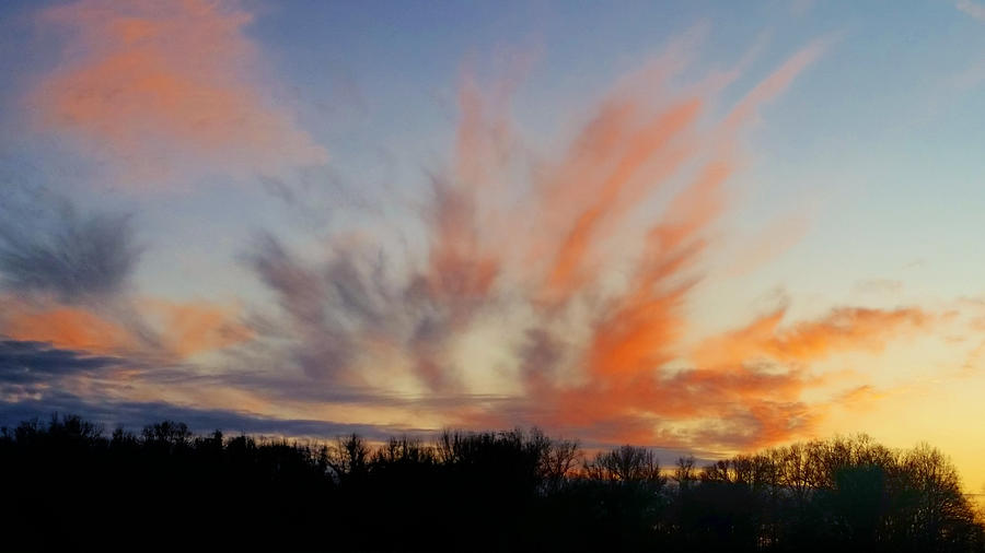 Sky Flames 12/27/19 Photograph by Ally White
