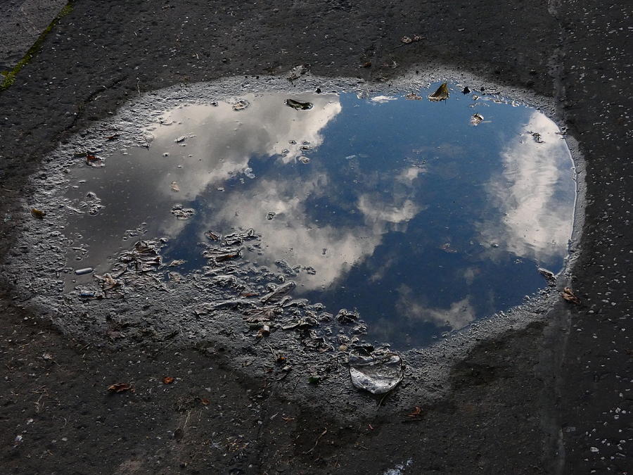 Sky in A Puddle Photograph by Nik Watt
