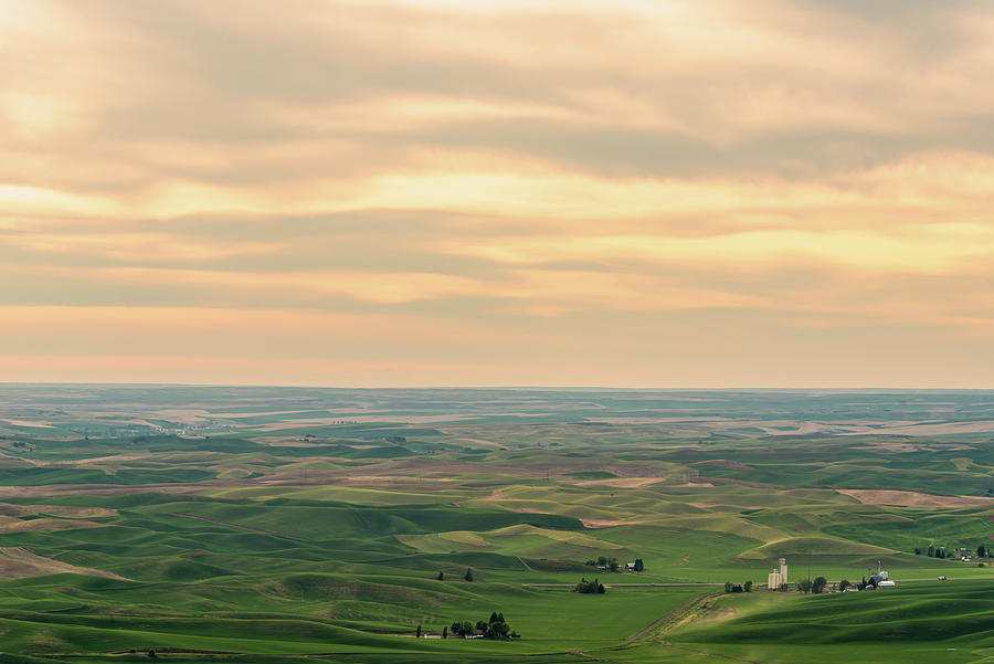Sky lighted up after Sunset at Palouse Digital Art by Michael Lee