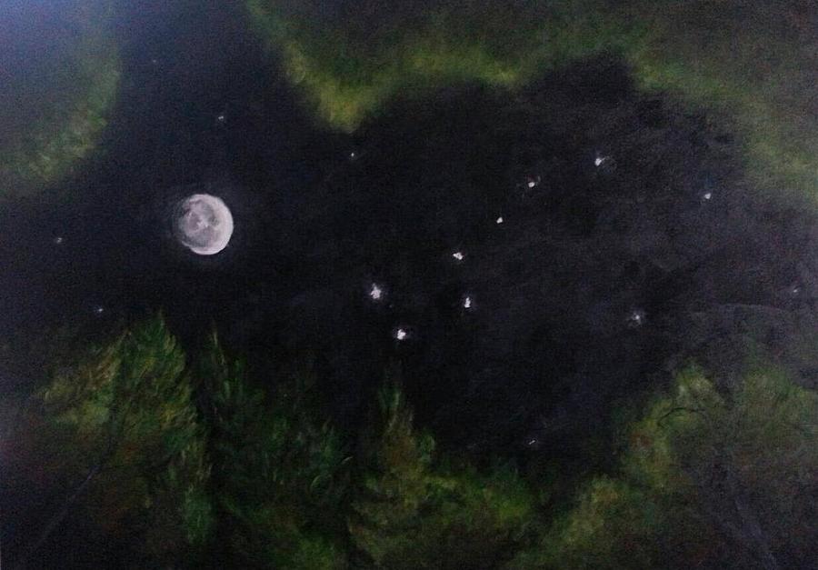 Sky Night Dip Painting by Jen Shearer
