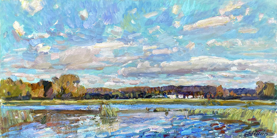 Landscape Painting - Sky of September by Juliya Zhukova