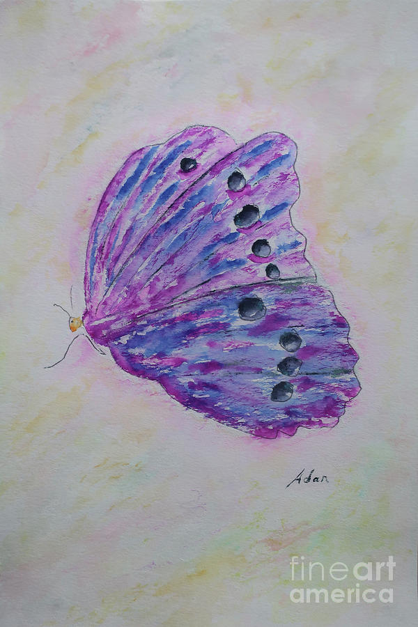 Sky on Fire Butterfly Painting by Felipe Adan Lerma