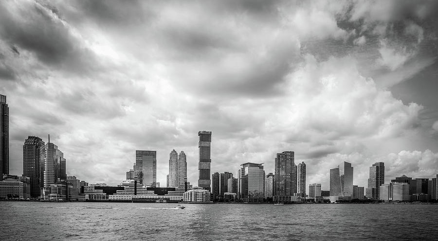 Sky Over Jersey City In Black and White Photograph by Greg and Chrystal Mimbs
