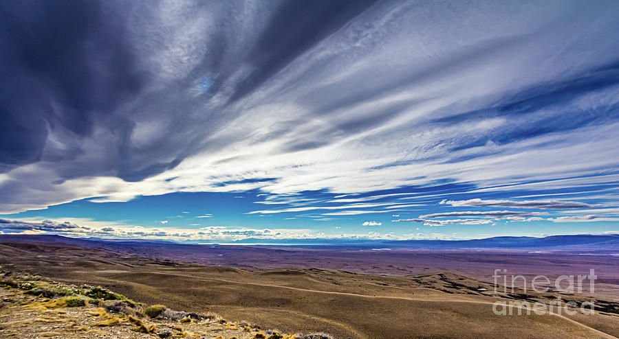 Sky over the Patagonian steppe Photograph by Lyl Dil Creations