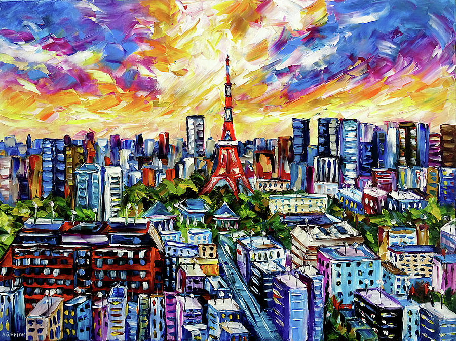 Sky Over Tokyo Painting by Mirek Kuzniar